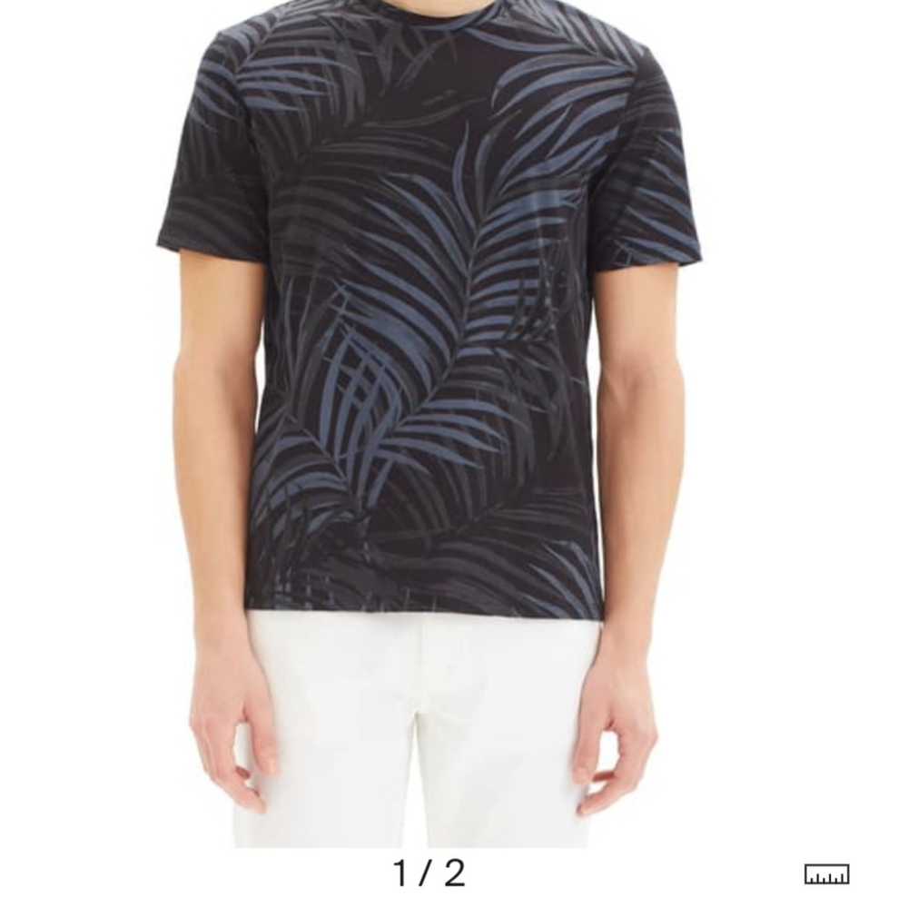 Theory mens frond print tee